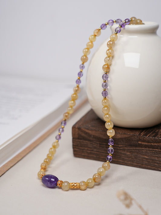 Sheng Ji - Amethyst Series - Purple Sunset Necklace 40+5cm
