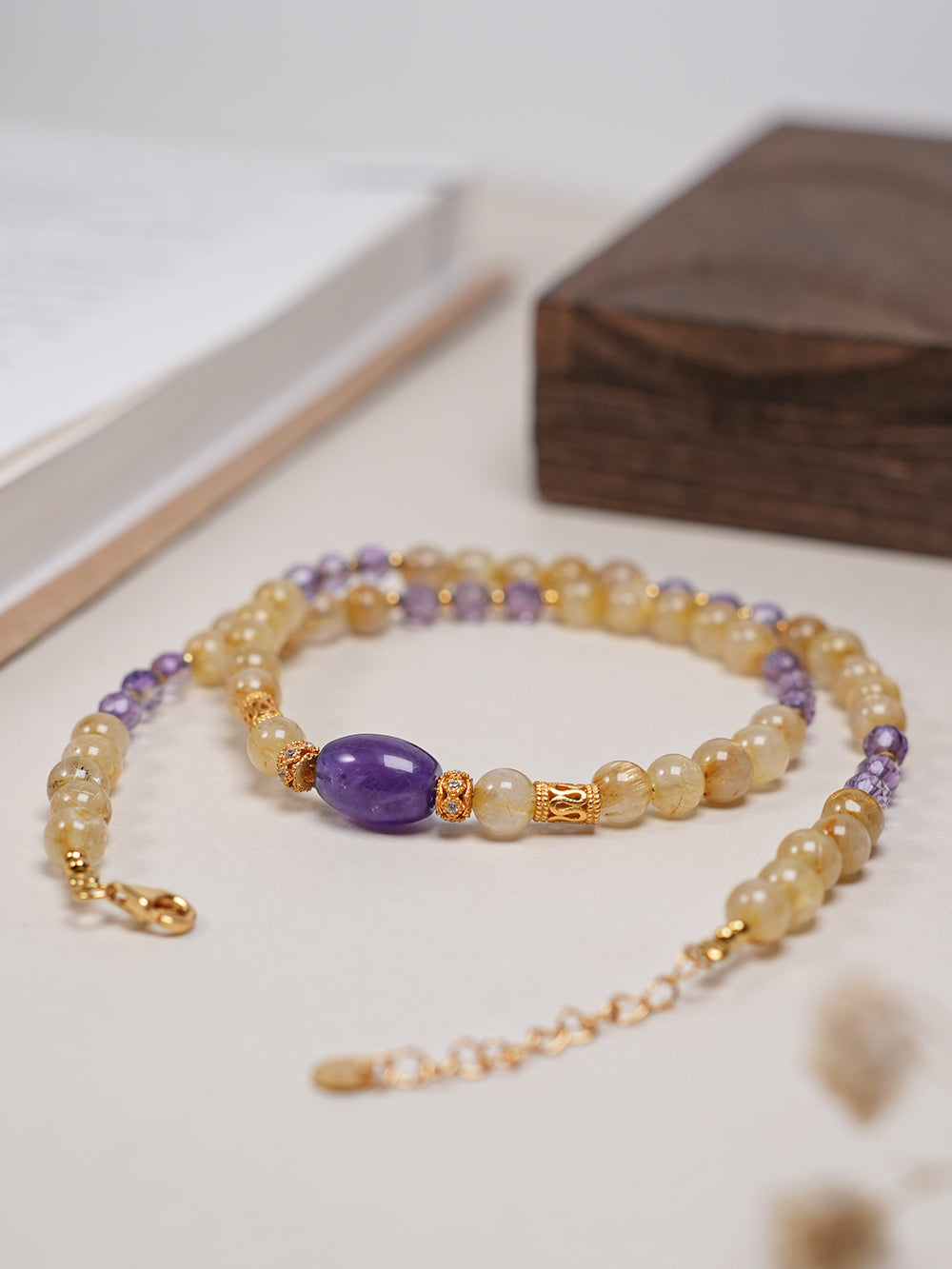 Sheng Ji - Amethyst Series - Purple Sunset Necklace 40+5cm