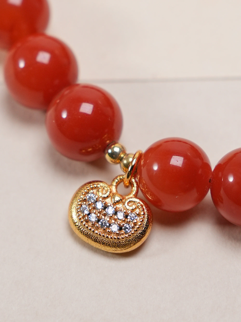 Sheng Ji - Good Luck - South red agate and Nephrite