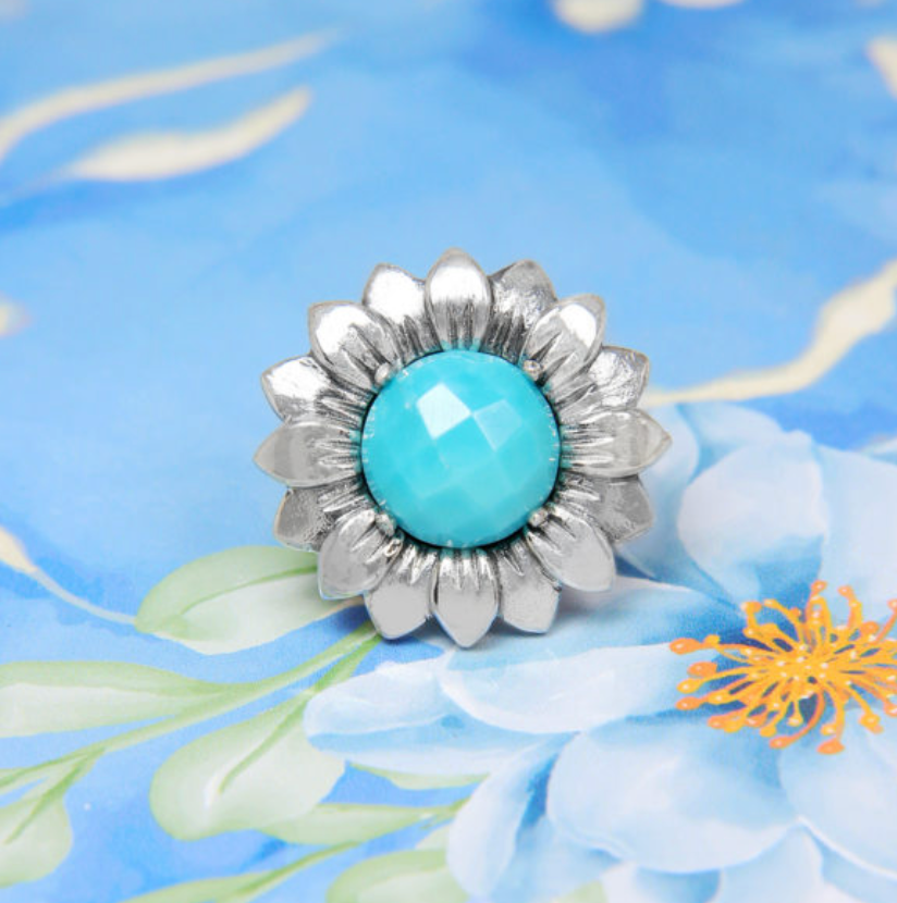 Moress - Turquoise Flower Stopper Charm