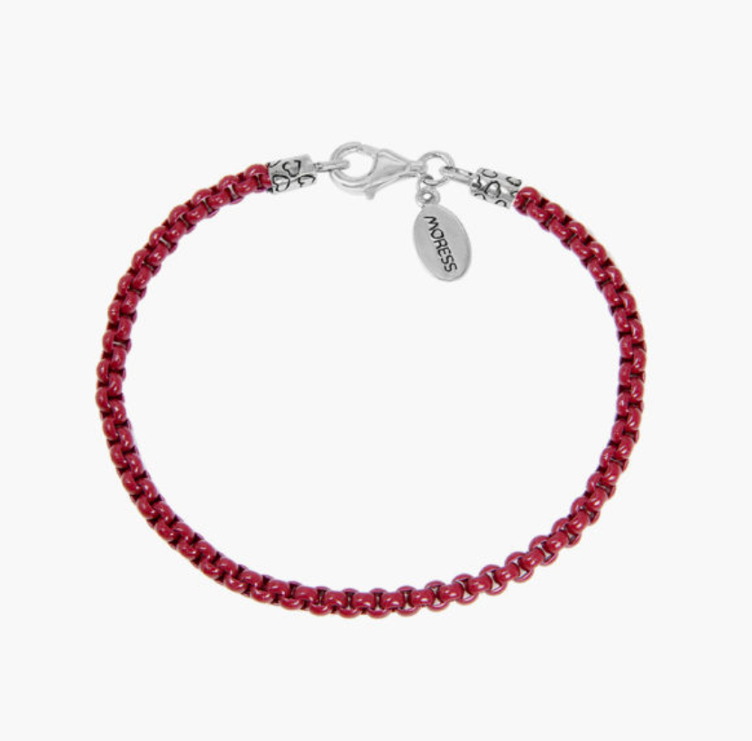 Moress -POMPEIAN RED POP BRACELET 19cm + 3 extend chain