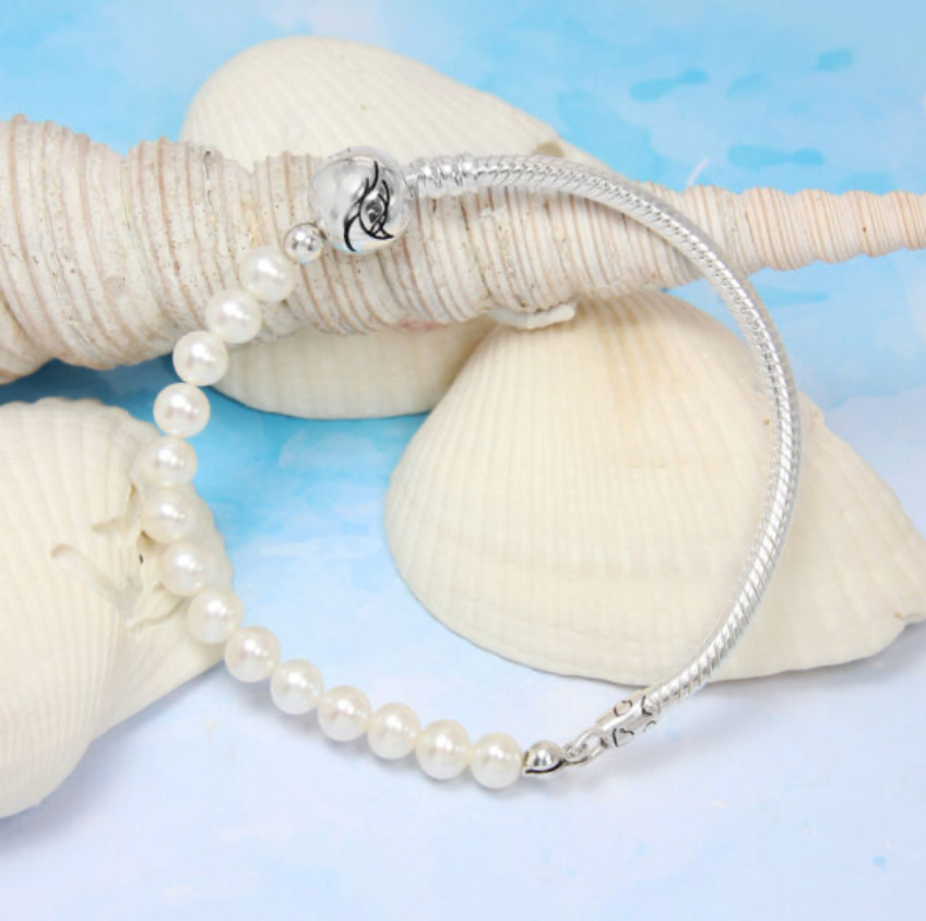 Moress -Freshwater Pearl Chain Bracelet 17cm