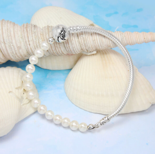 Moress -Freshwater Pearl Chain Bracelet 17cm