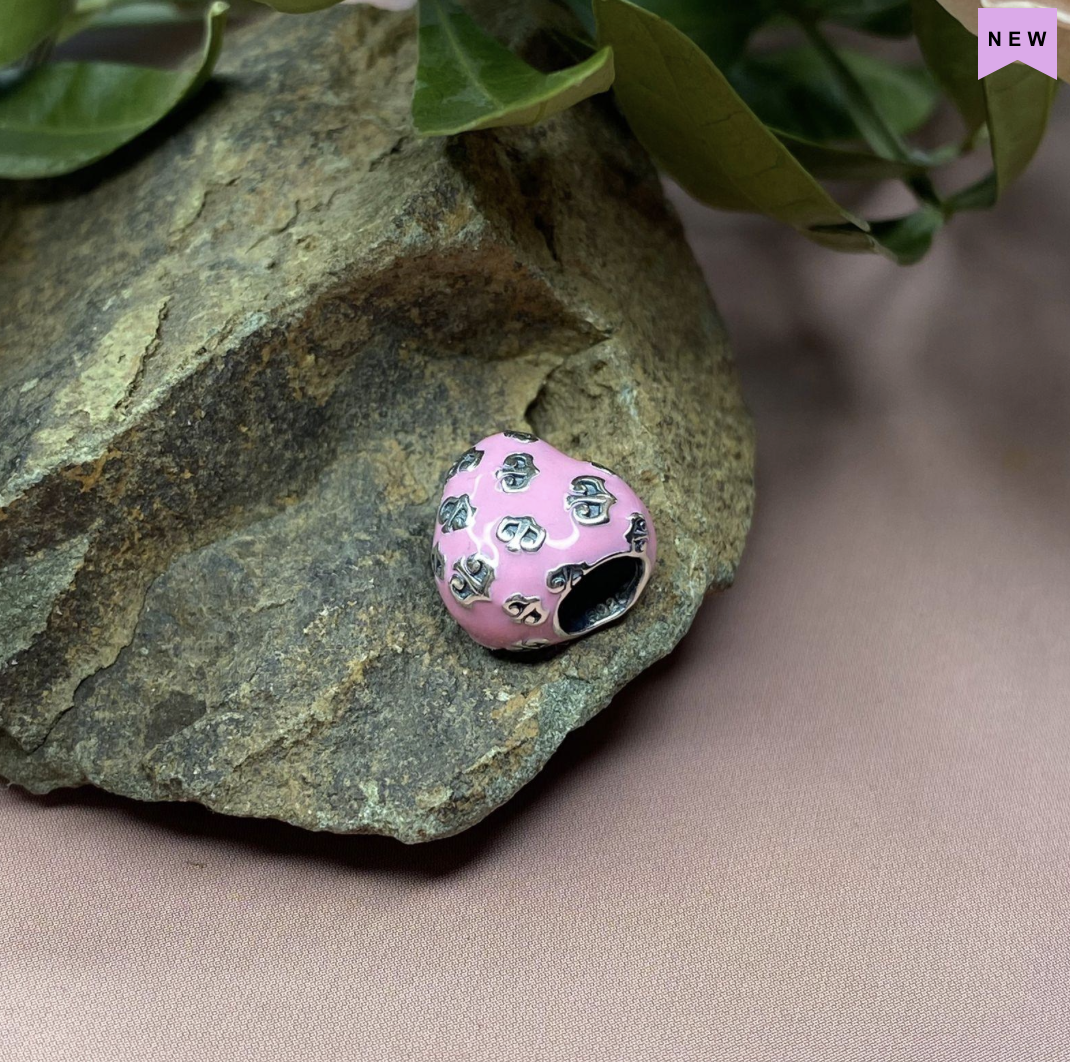 Truebeadz True Love Pink enamel