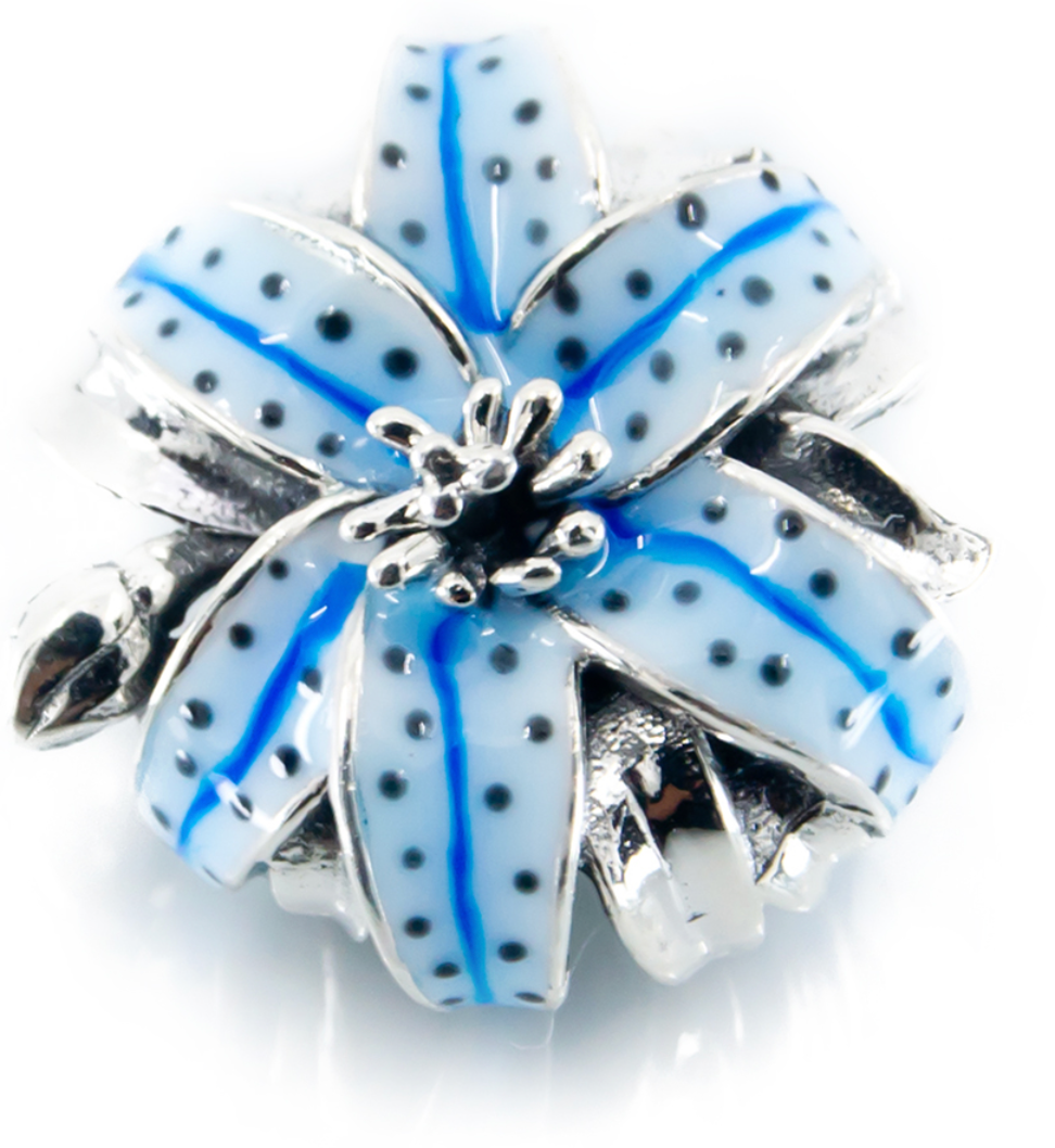 Aurora Blue Tiger Lily Charm ©