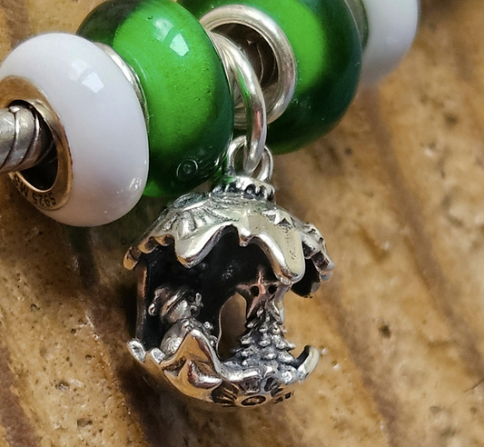 Aurora Happy Christmas Ornament Charm