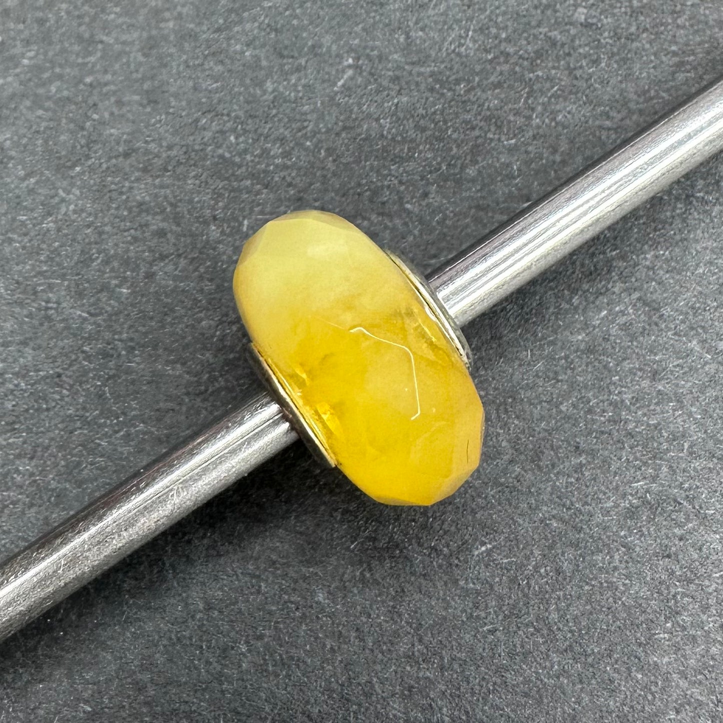 Amber Yellow color cutting amber