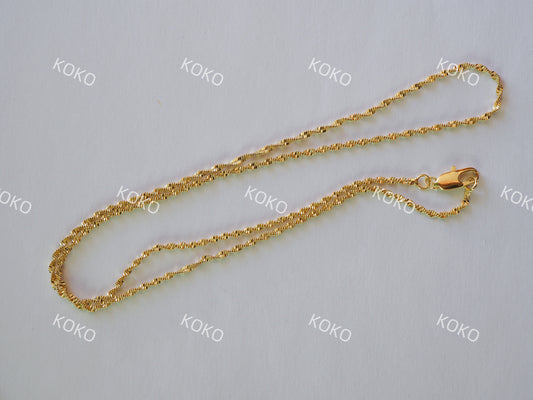 KOKO Twisted Necklace 45cm 14K Gold Plated