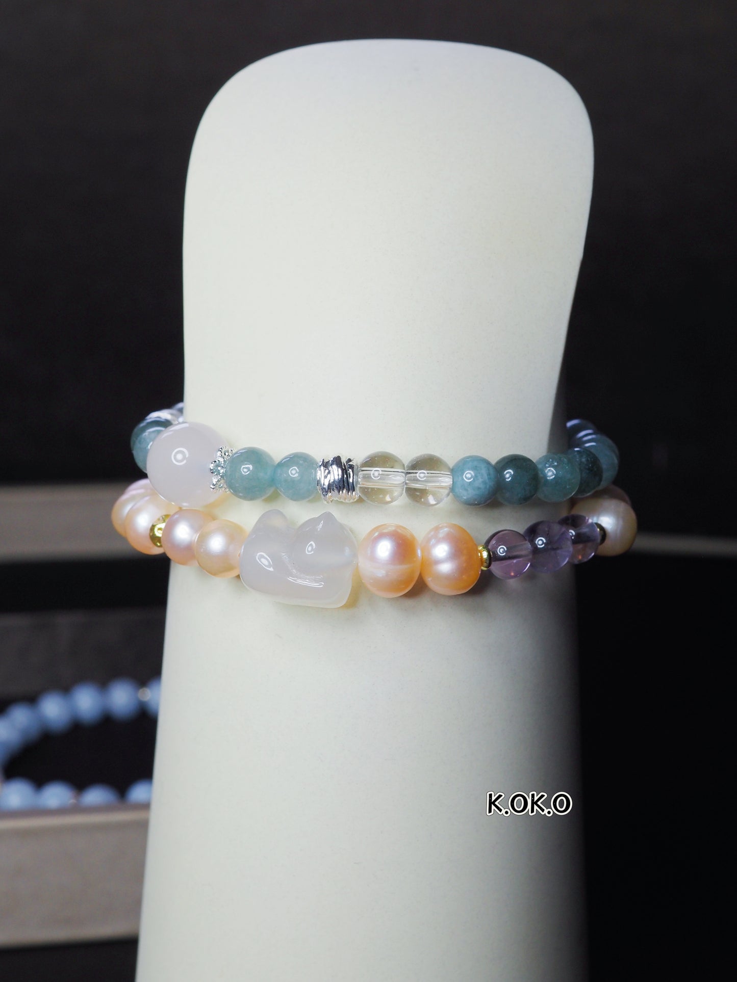 KOKO Lucky Cat Rose Pink Pearl Bracelet
