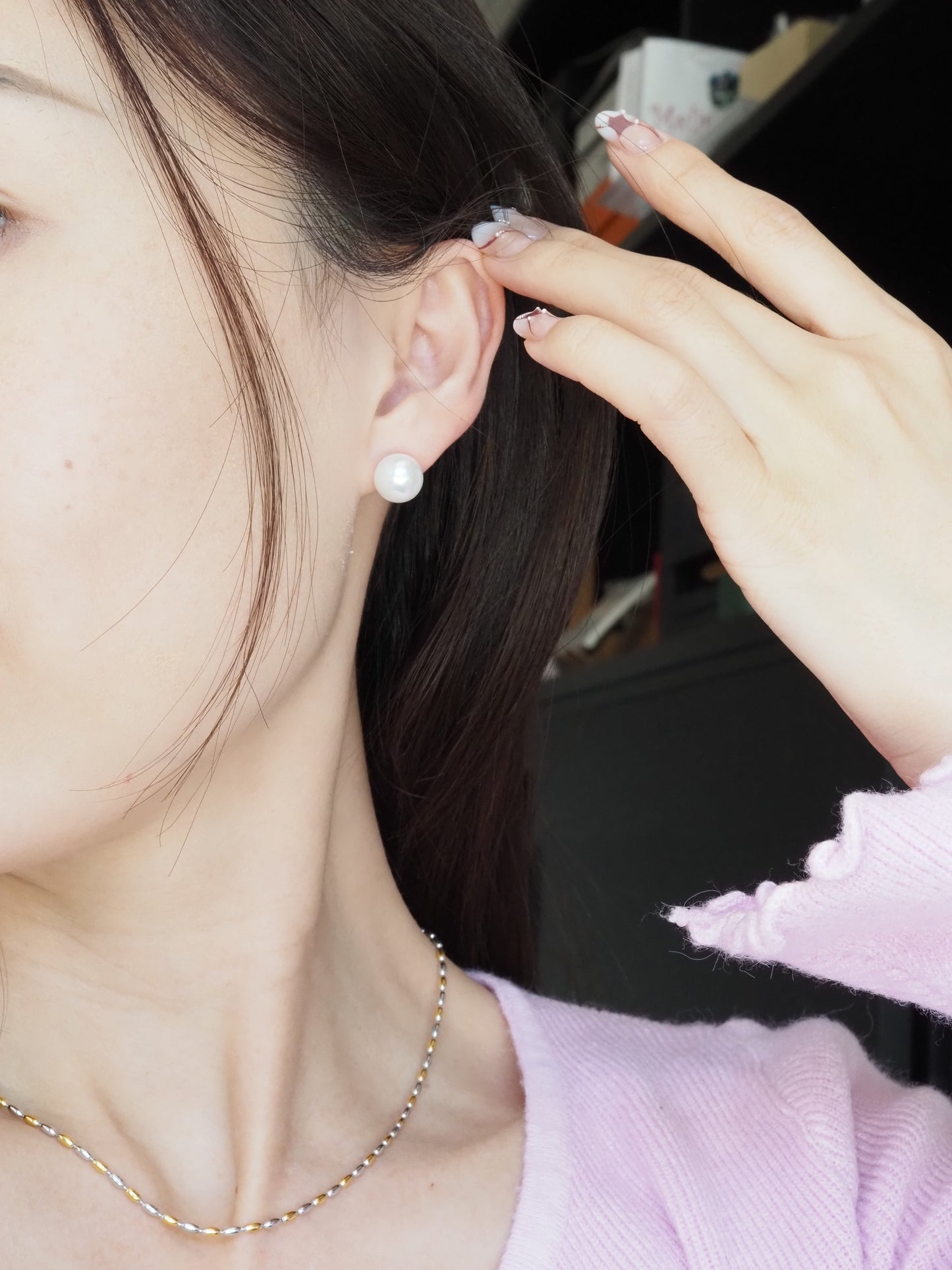 KOKO - Edison‘s Pearl Porcelain White earing 8mm