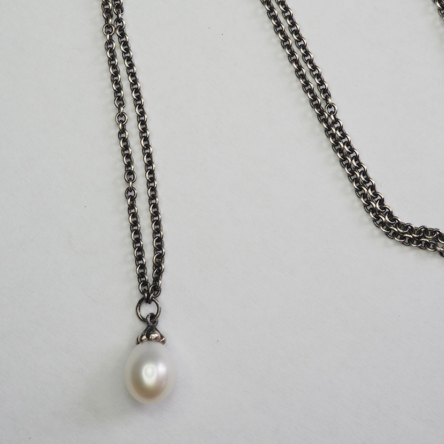 Trollbeads Fantasy Necklace With White Pearl 70cm