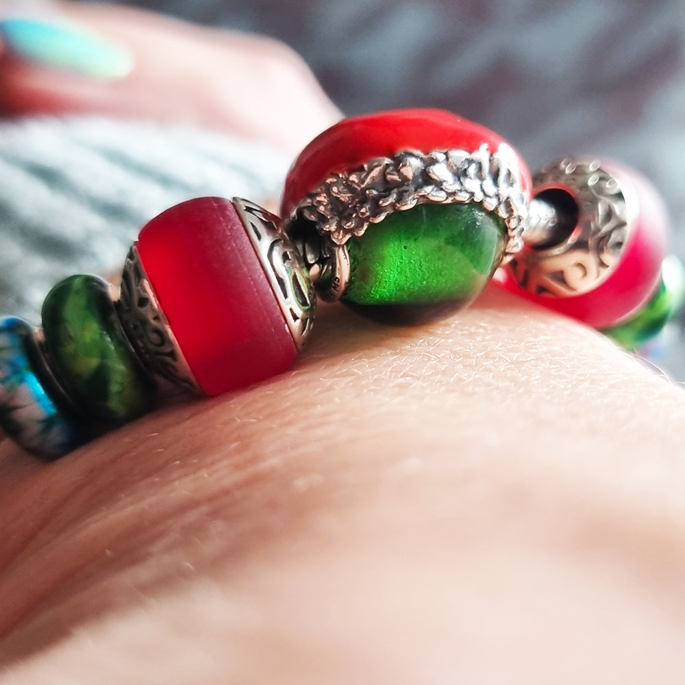 Aurora Santas Red Hat Glass Bead