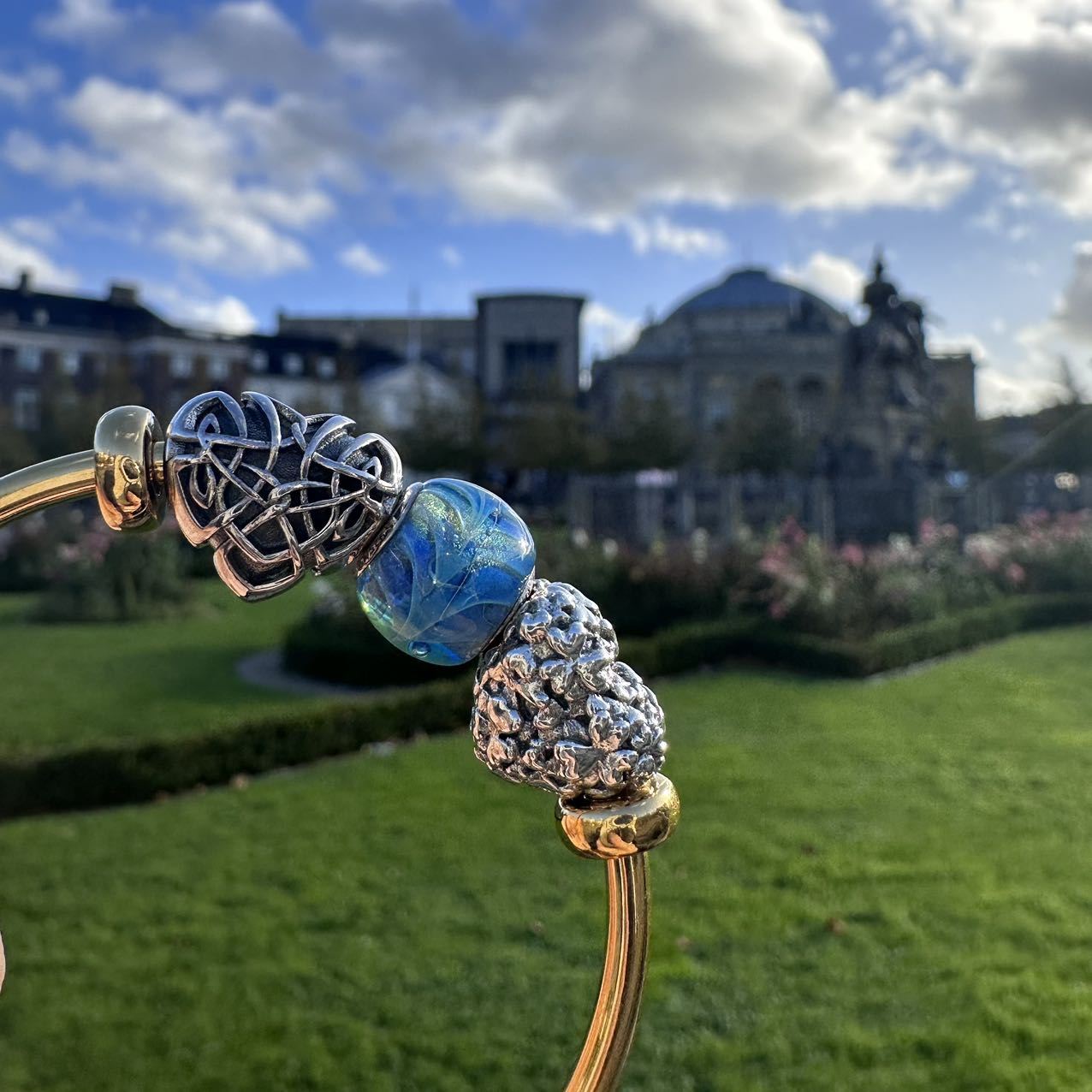 Aurora Ocean Wave Glass Bead