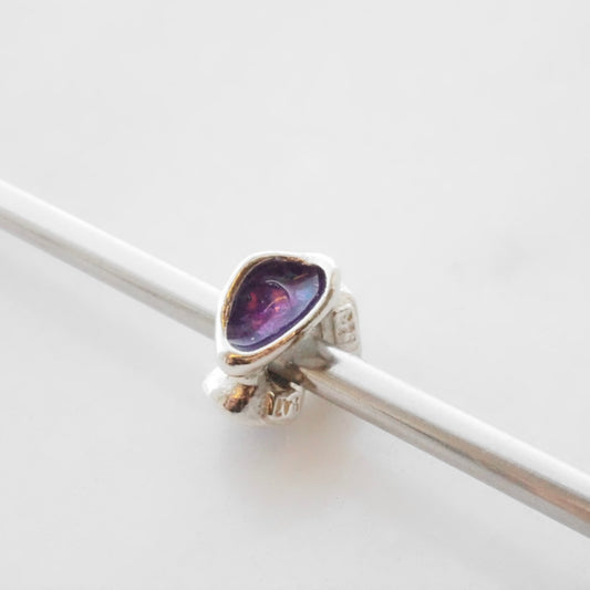 Melina Coral Purple silver and glass surface