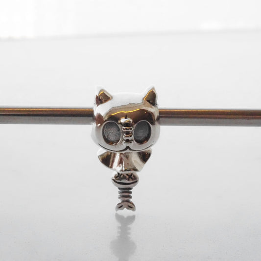 Moress - Mr. Whisker the Cat Ghost Bead