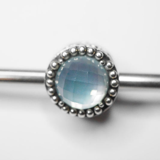 Moress - BLUE TOPAZ CIRCLE GEM BEAD