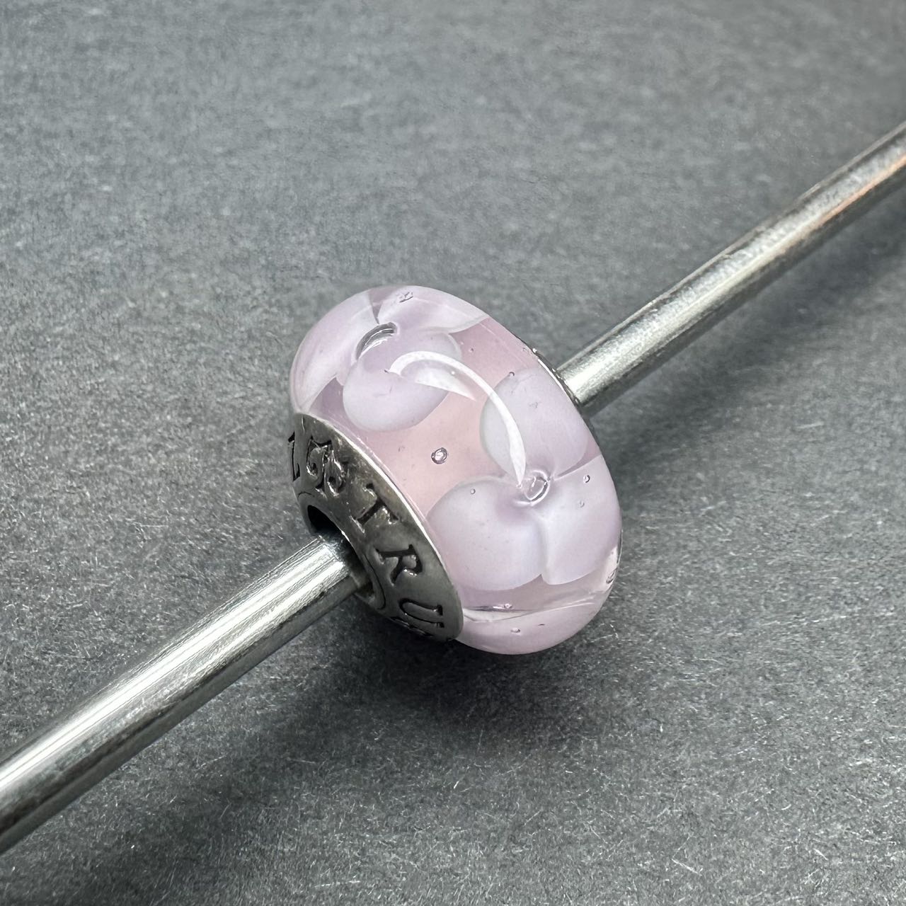 Truebeadz Cherry pink glass