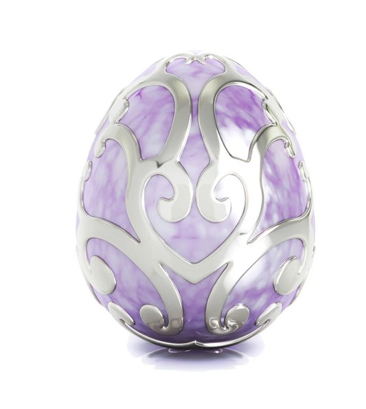 Bella Fascini Easter Egg Filigree Luxe Color™ Enamel Bead Charm - Purple