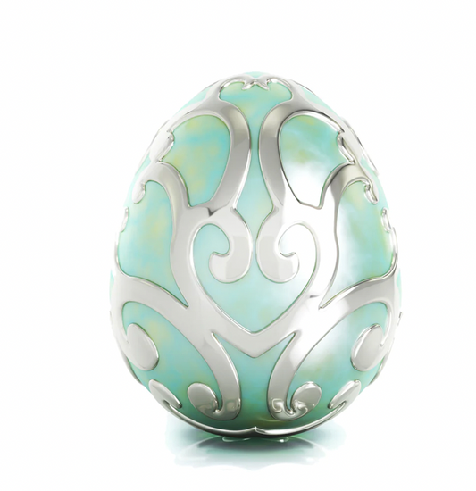 Bella Fascini Easter Egg Filigree Luxe Color™ Enamel Bead Charm - Green