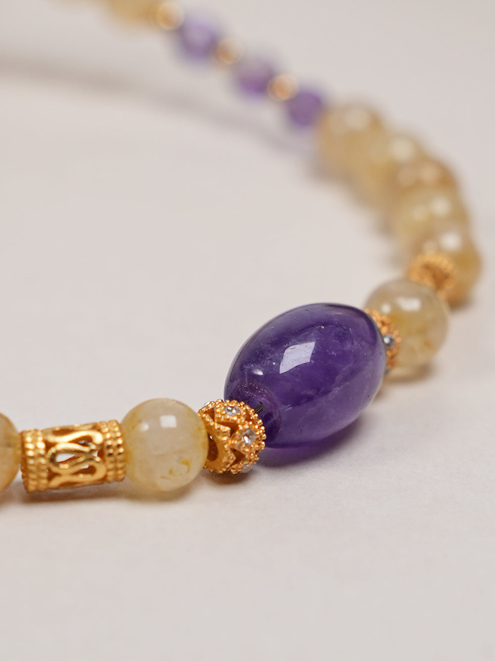 Sheng Ji - Amethyst Series - Purple Sunset Necklace 40+5cm