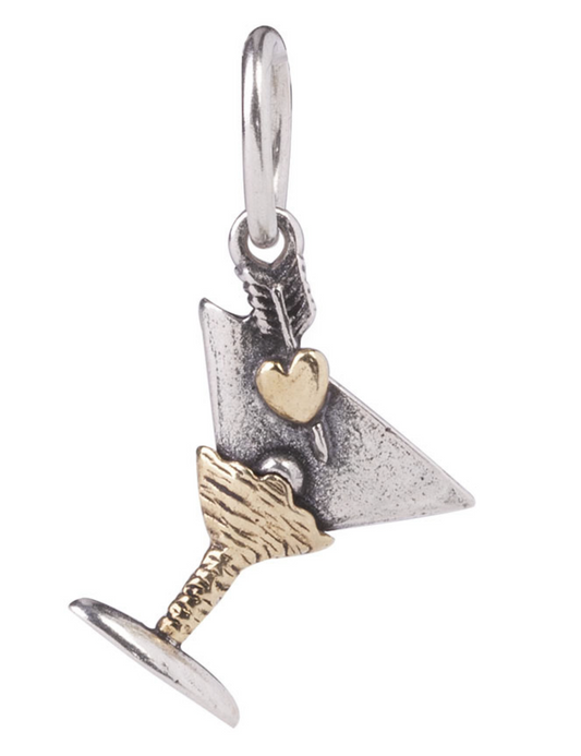 Waxing Poetic Personal Vocabulary Charm - Martini Love - Sterling Silver &