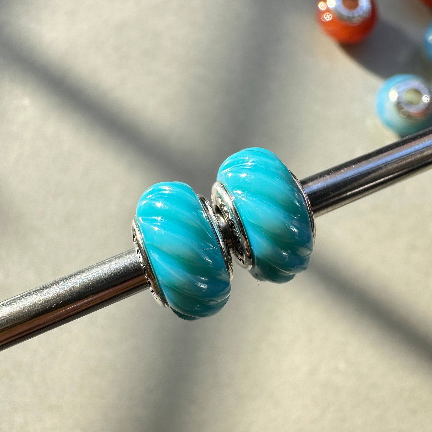 PRAAN Turquoise Blue Crystal Stopper Charms
