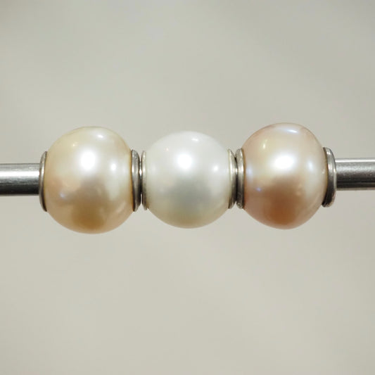 Trollbeads White Pearl and Rose Pearl