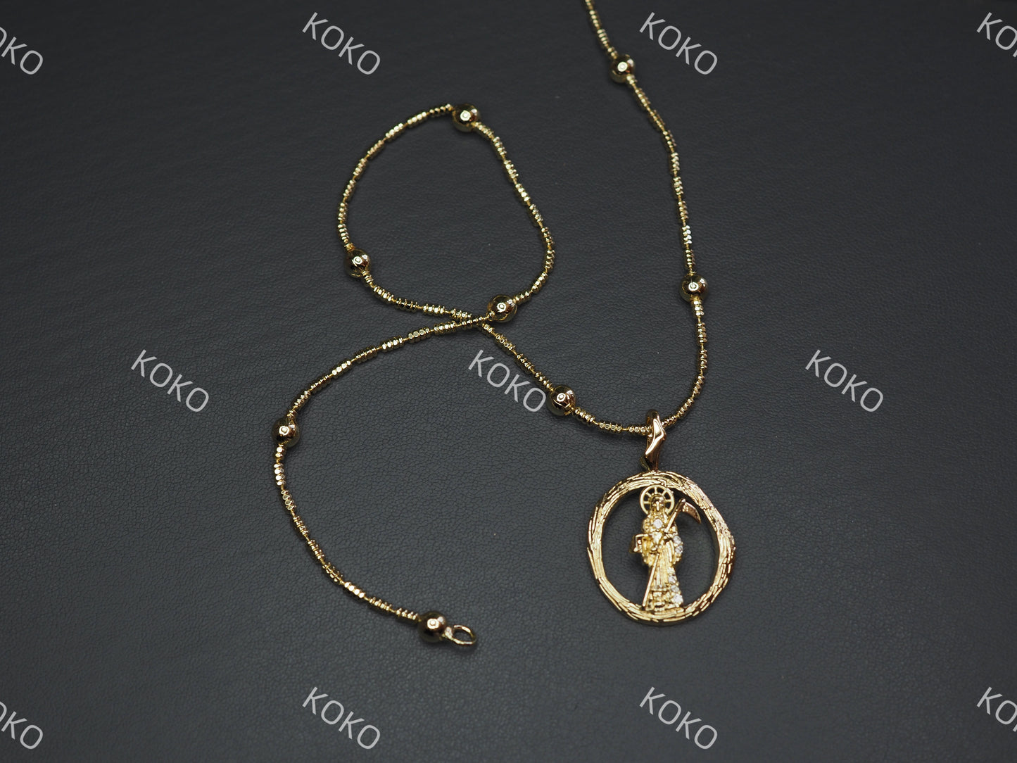 KOKO Ball Necklace 45cm 14K Gold Plated