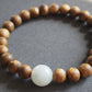 Sheng Ji -  White Jadeite × Agarwood Bead Bracelet