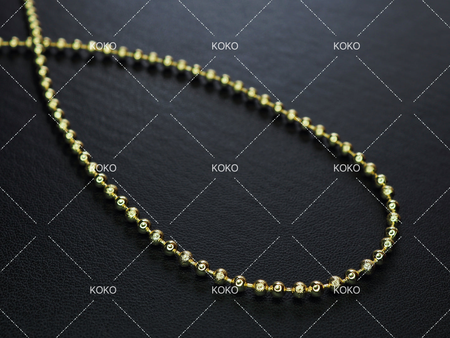 KOKO Ball Necklace 60cm 14K Gold Plated
