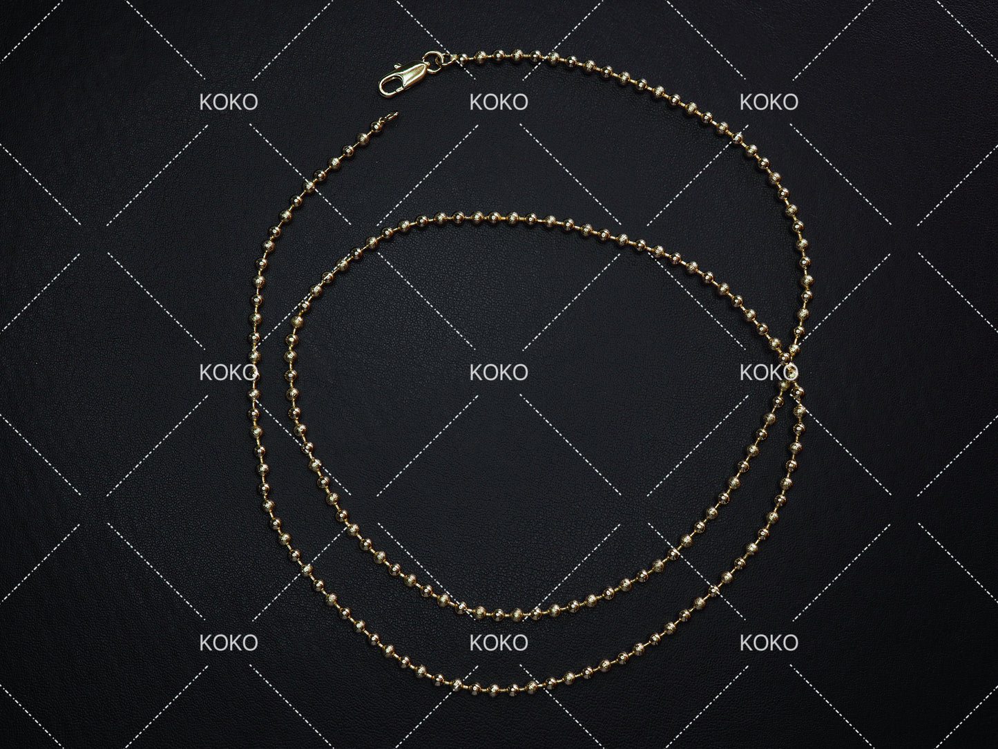 KOKO Ball Necklace 60cm 14K Gold Plated