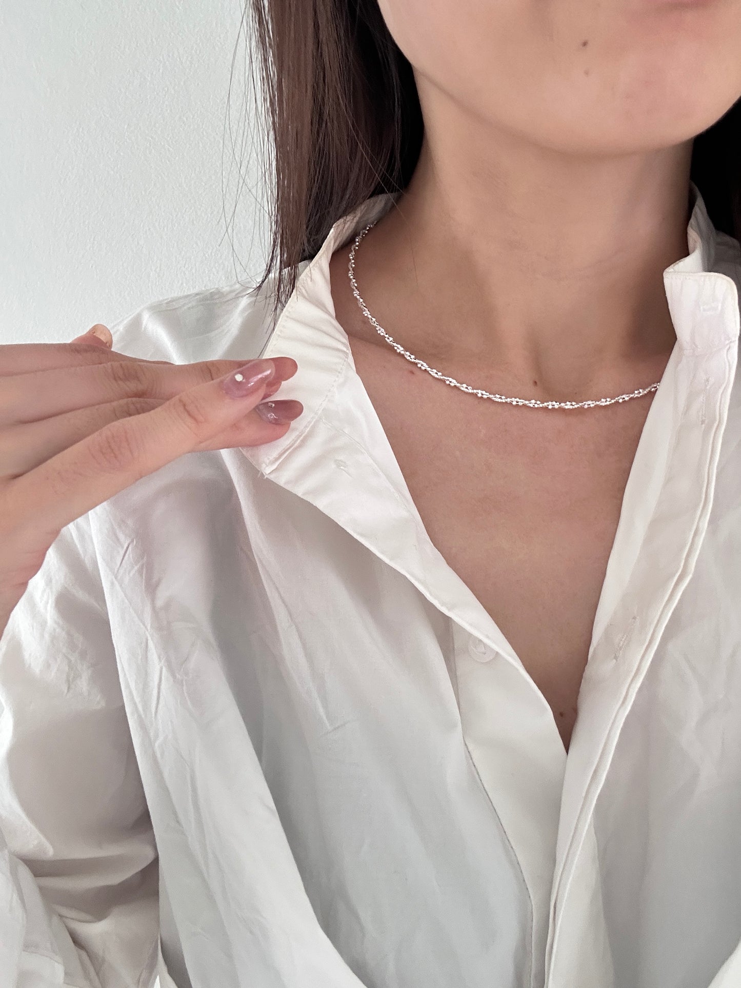 KOKO Double Chain Silver necklace 40+5cm