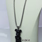 KOKO Black Gentleman Bear Necklace Set 65cm