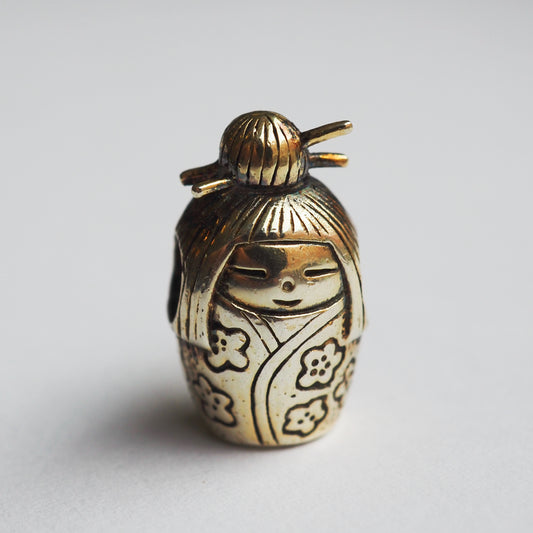Spiritbeads Unique - Kokeshi gold plated - last piece
