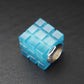 PRAAN Bluebird Cats Eye Glass Rubix Cube Charm