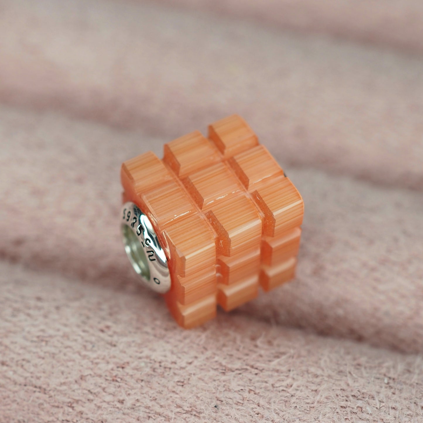 PRAAN Tabby Cats Eye Glass Rubix Cube Charm