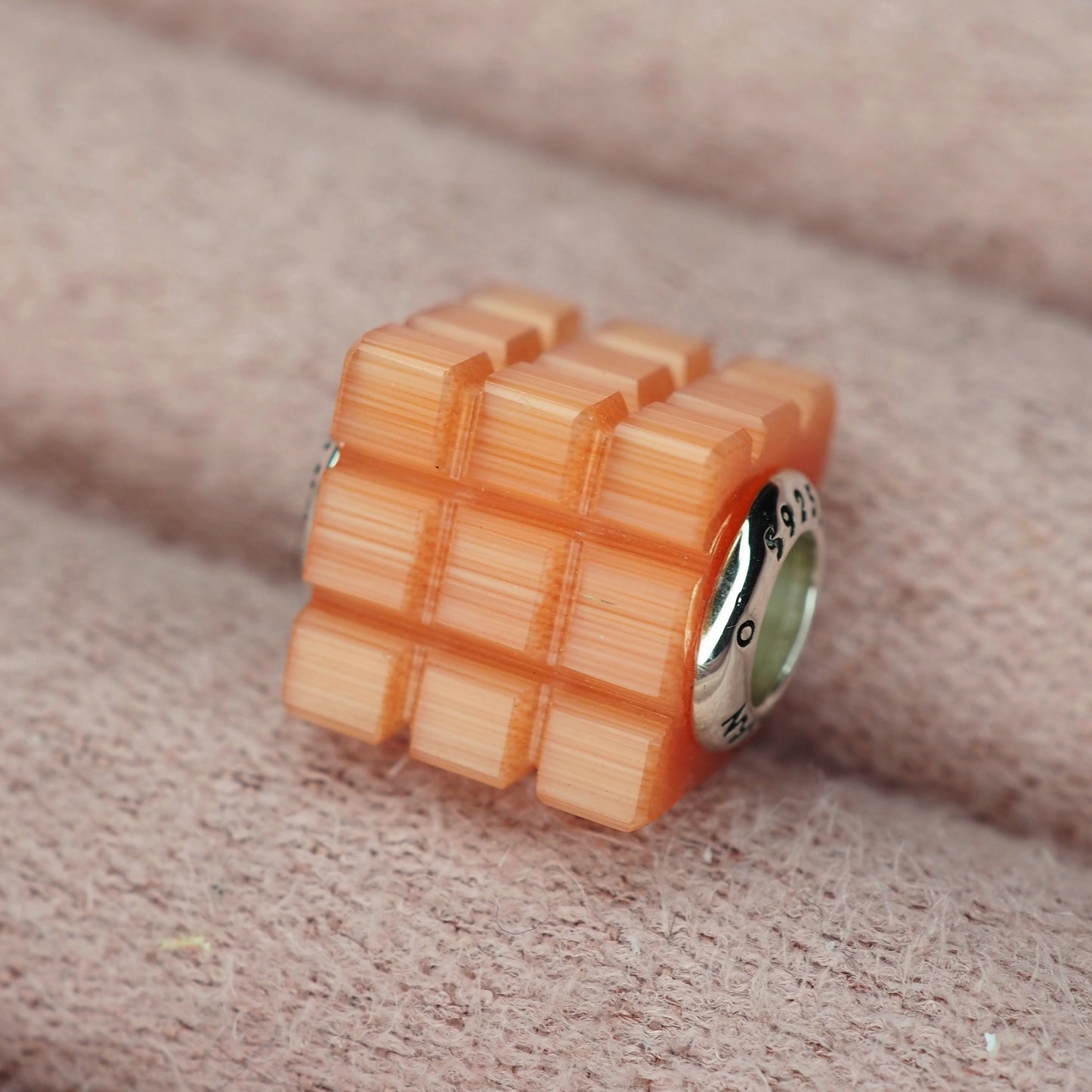 PRAAN Tabby Cats Eye Glass Rubix Cube Charm