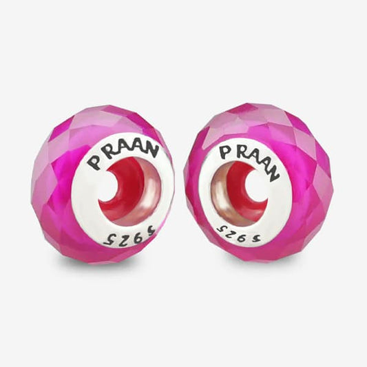 PRAAN Pink Ruby Synthetic Stopper Charms