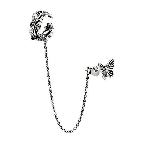 Flutter Fearless Earrings With Veritas Vine Ear Cuff - on stock