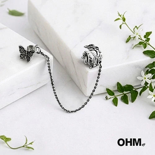 Flutter Fearless Earrings With Veritas Vine Ear Cuff - on stock