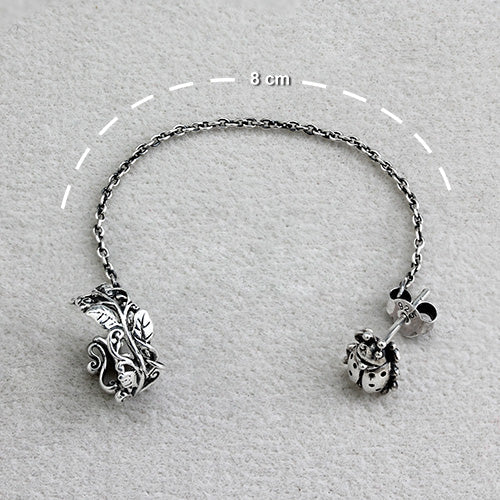Lucky Lady Earrings With Veritas Vine Ear Cuff- on stock
