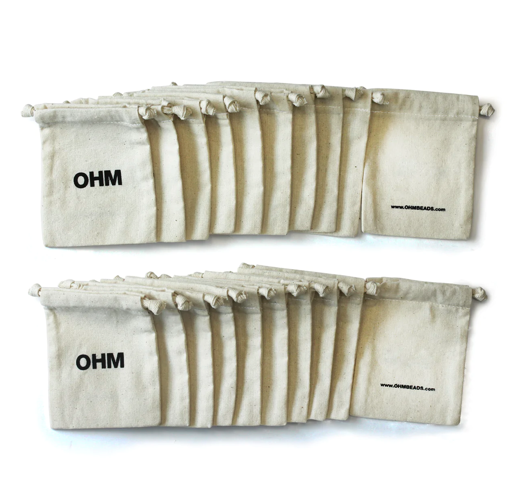 Ohm Beads Canvas Pouches -Small (x20)