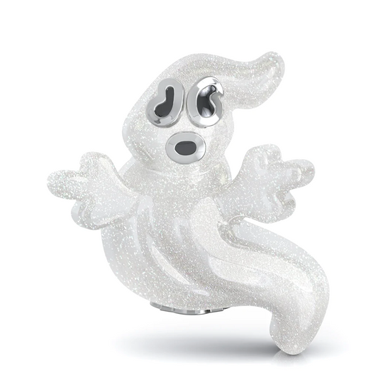 Bella Fascini Halloween Haunting Ghost Luxe Color™ Enamel Bead Charm - Sparkly Boo