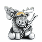 Bella Fascini Winter Ski Moose Bead Charm w Solid 18K Gold Goggle Lens