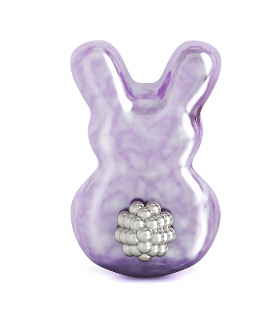 Bella Fascini Bunny Butt Charm - Luxe Color™ Enamel Bead Charm - Purple