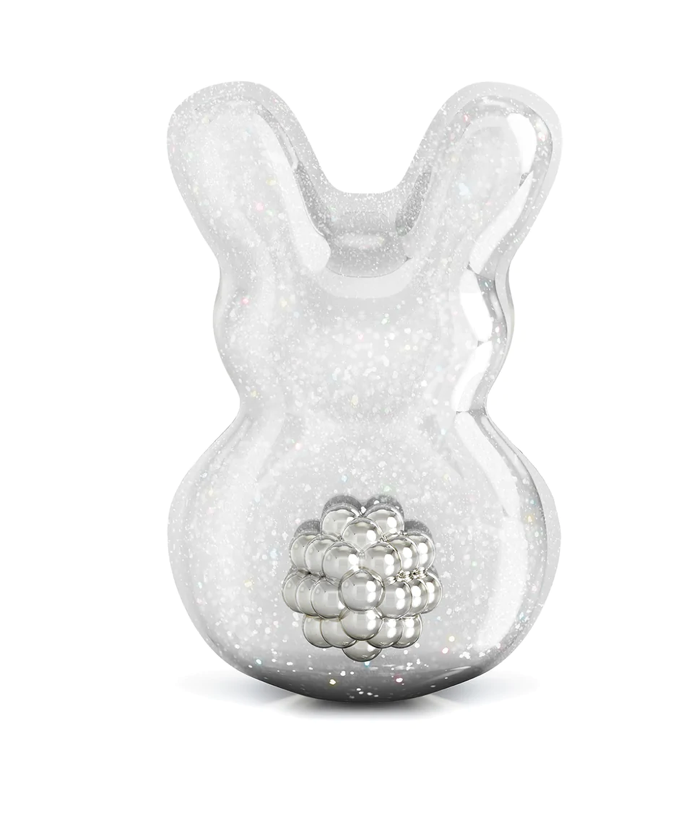 Bella Fascini Bunny Butt Charm - Luxe Color™ Enamel Bead Charm - White