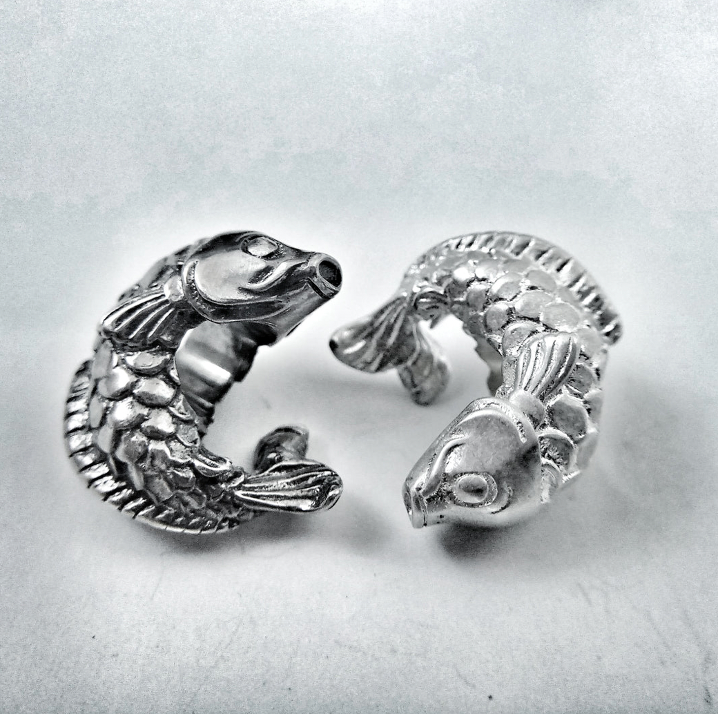 Double Bead Dancing fishes ruthenium